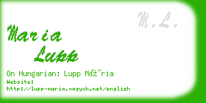 maria lupp business card
